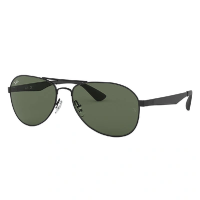 Shop Ray Ban Rb3549 Sunglasses Black Frame Green Lenses 58-16