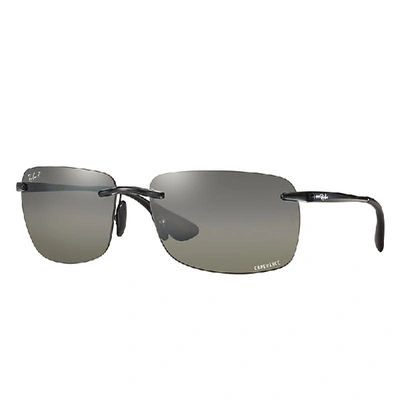 Ray Ban Rb4255 Chromance Sunglasses Black Frame Silver Lenses Polarized  60-15 | ModeSens