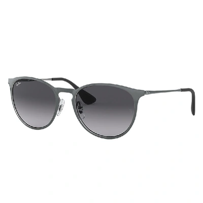 Ray Ban Erika Metal Sunglasses Grey Frame Grey Lenses 54-19 In Grey
