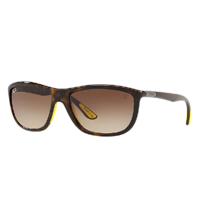 Shop Ray Ban Rb8351m Scuderia Ferrari Sg Gp17 Ltd Sunglasses Brown Frame Brown Lenses 60-17