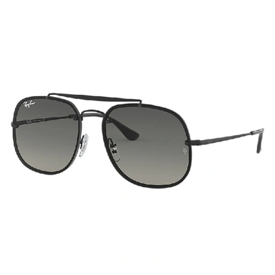 Shop Ray Ban Blaze General Sunglasses Black Frame Grey Lenses 58-16