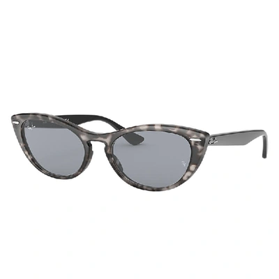 Shop Ray Ban Nina Sunglasses Grey Havana Frame Gold Lenses 54-18