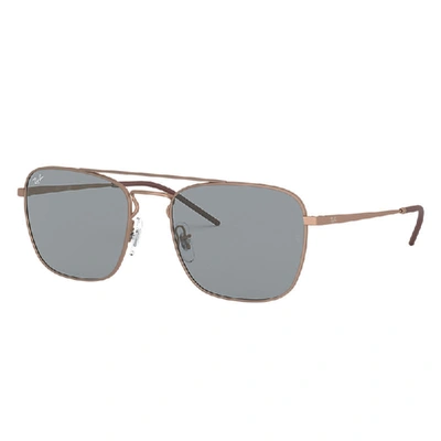 Ray Ban Ray-ban Unisex Brow Bar Square Sunglasses, 55mm In Bronze-copper
