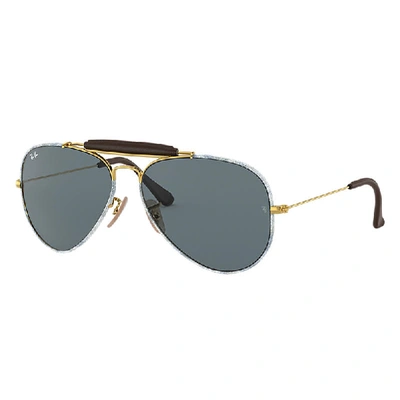 Shop Ray Ban Rb3422q Sunglasses In Gold