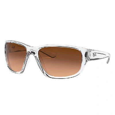 Shop Ray Ban Rb4300 Sonnenbrillen Transparent Fassung Braun Glas 63-18