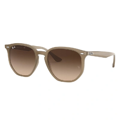 Ray Ban Sunglasses Unisex Rb4306 - Beige Frame Brown Lenses 54-19 In Beige