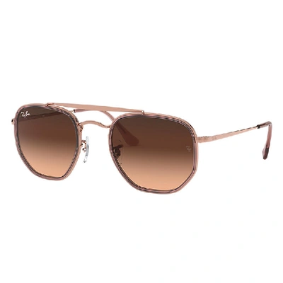Ray Ban Marshal Ii Sunglasses Copper Frame Pink Lenses 52-23 In Bronze-copper