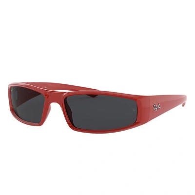 Shop Ray Ban Rb4335 Sunglasses In Red