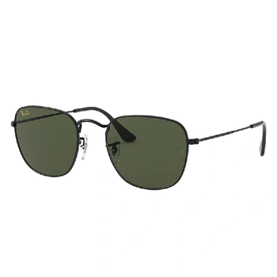Ray Ban Frank Legend Gold Sunglasses Black Frame Green Lenses 51-20 In Black