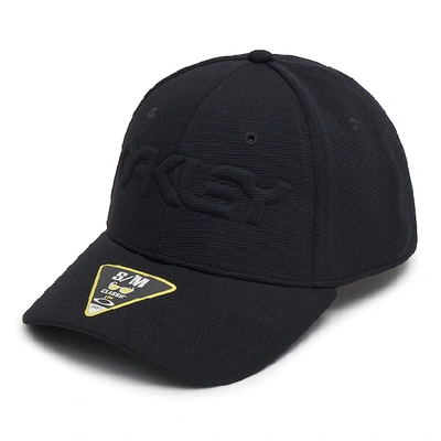 Shop Oakley 6 Panel Stretch Hat Embossed In Black