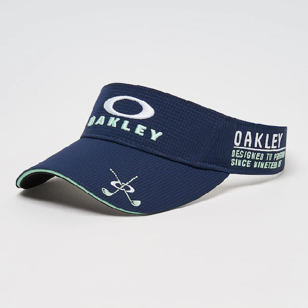blue golf visor
