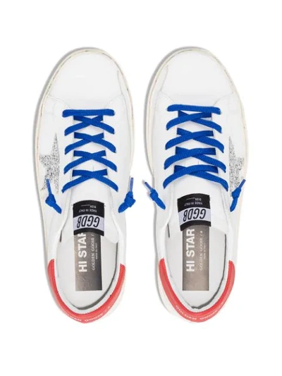 Shop Golden Goose Hi Star Platform Sneakers In White