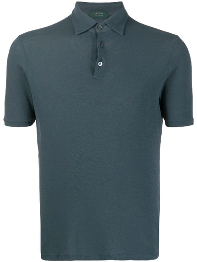 Shop Zanone Short-sleeved Polo Shirt In Blue