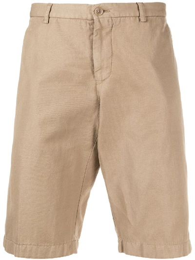 Shop Etro Plain Bermuda Shorts In Neutrals