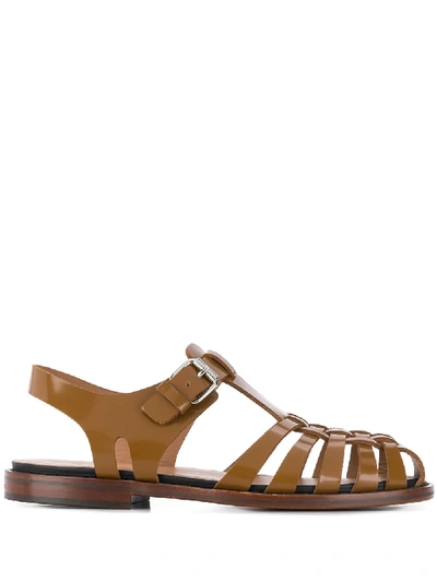 Shop Marni Jelly Sandals In Brown