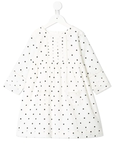 Shop Velveteen Marta Dotted Party Dress In White