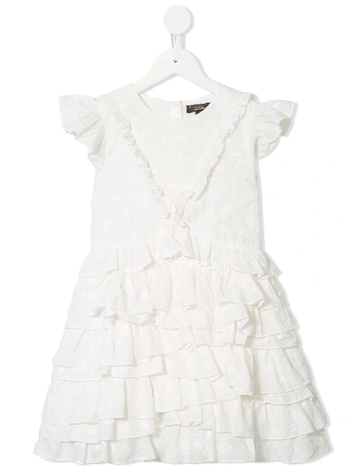 Shop Velveteen Geena Layered Ruffle Dress In White