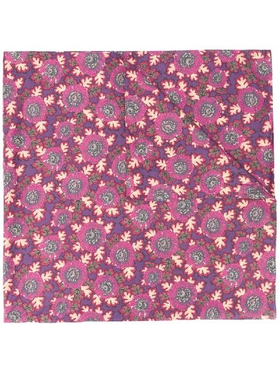 Shop Mackintosh Liberty Print Scarf In Purple