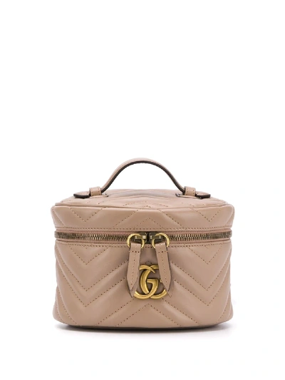 Shop Gucci Gg Marmont Mini Backpack In Neutrals