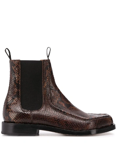Magliano Monster Snakeskin-effect Boots In Brown | ModeSens