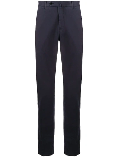 Shop Pt01 Mid-rise Slim-fit Chino Trousers In Blue