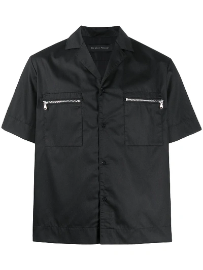 Shop Christian Pellizzari Zipped Pocket Shirt In Black