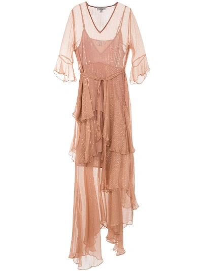 Shop We Are Kindred Arabella Silk Maxi Dress In Pink