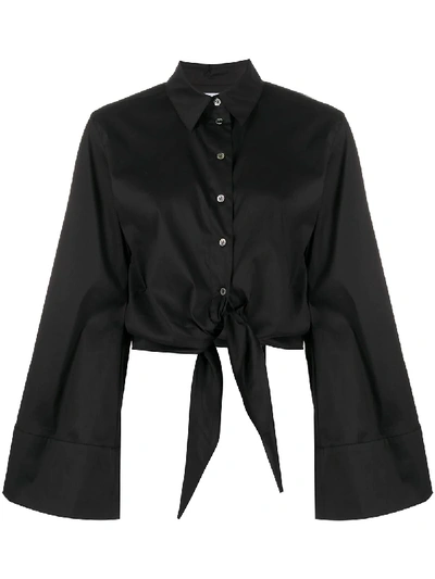 Shop Racil Knot-detail Shirt In Black