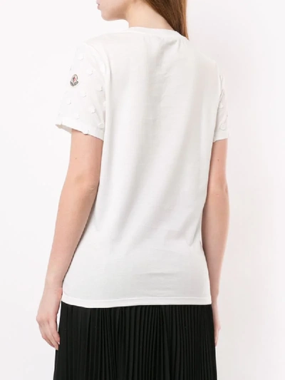Shop Moncler Polka Dot-effect Patch T-shirt In White