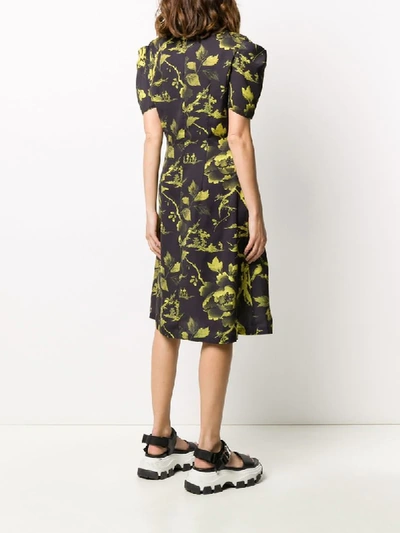 Shop Mcq By Alexander Mcqueen Floral Print Dress In Black