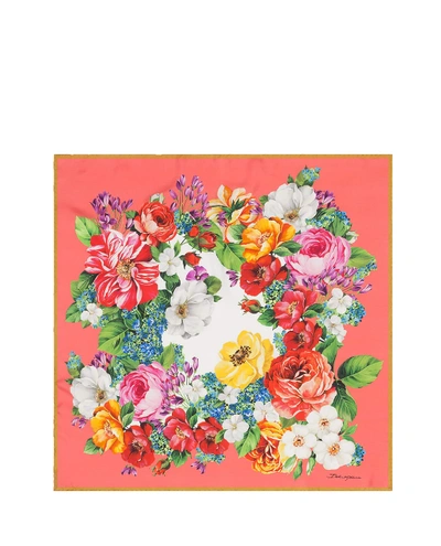 Shop Dolce & Gabbana Floral Foulard In White