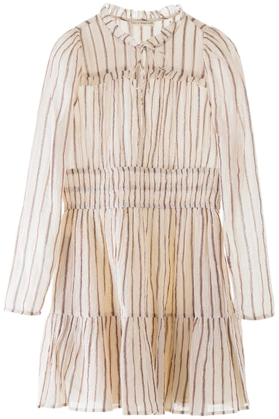 Shop Ulla Johnson Rosalind Striped Dress In Cream (beige)