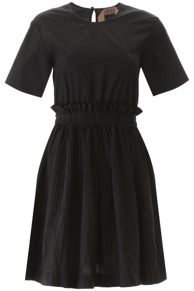 Shop N°21 Pleated Dress In Black (black)