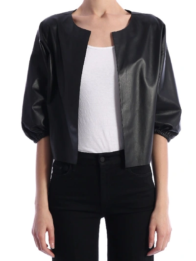 Shop Arma Leather Jacket Black