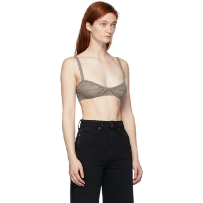 Shop Khaite Brown Cashmere Eda Bra In 216 Barley