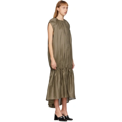 Shop Totême Toteme Khaki Pretoria Dress In 690 Mud