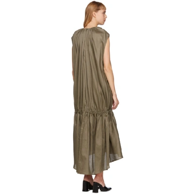 Shop Totême Toteme Khaki Pretoria Dress In 690 Mud