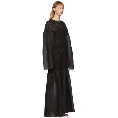 Shop Totême Toteme Black Coripe Dress In 200 Black