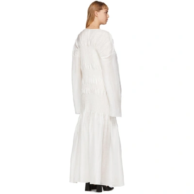 Shop Totême Toteme White Coripe Dress In 100 White