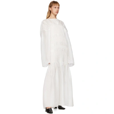 Shop Totême Toteme White Coripe Dress In 100 White