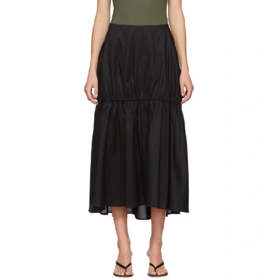 Shop Totême Toteme Black Anzio Skirt In 200 Black