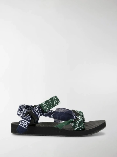 Shop Arizona Love Trekky Bandana Flat Sandals In Black