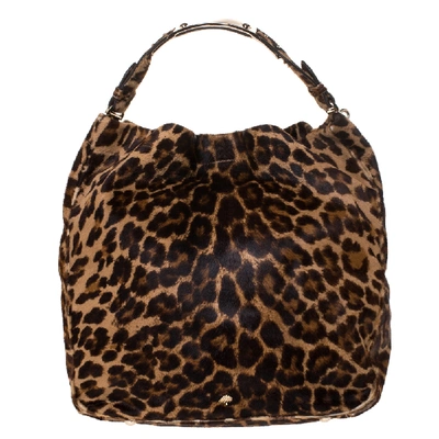 Pre-owned Mulberry Brown Leopard Print Calfhair Shoulder Bag