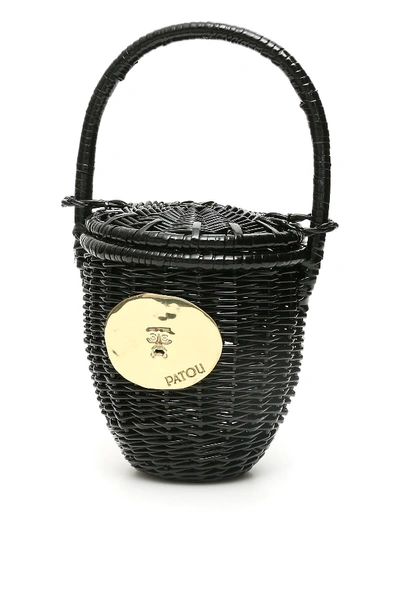 Shop Patou Safari Mini Dress With Crochet In Black