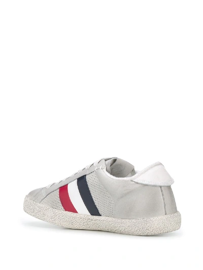 Shop Moncler Alyssa Leather Sneakers In White