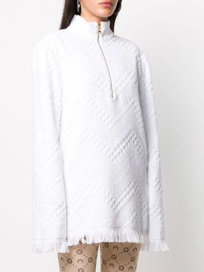 Shop Marine Serre Cotton Sweater In White