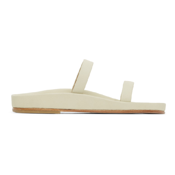 white line sandals