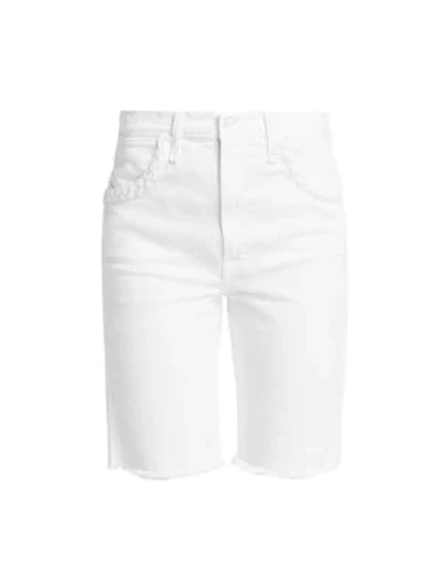 Shop 7 For All Mankind High-rise Boyfriend Bermuda Shorts In Prince