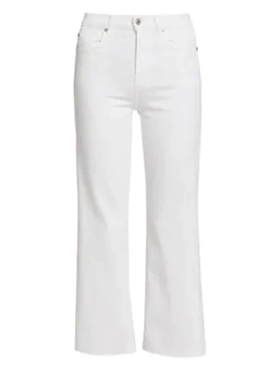 Shop 7 For All Mankind Alexa High-rise Crop Wide Leg Jeans In White Runway