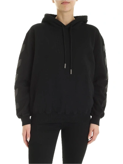 Shop Off-white Diag Oversize Sweatshirt In Black